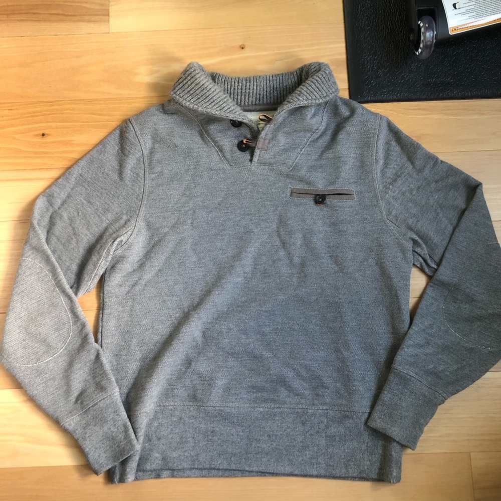 Billy Reid gray shawl collar sweater